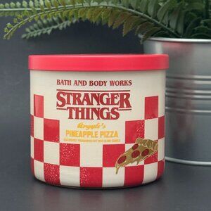BBW Stranger Things Argyle's Pineapple Pizza Bath & Body Works 3 Wick Candle